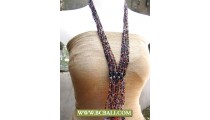 Fancy Long Braided Necklace Fashion Beading